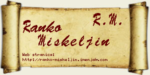 Ranko Miškeljin vizit kartica